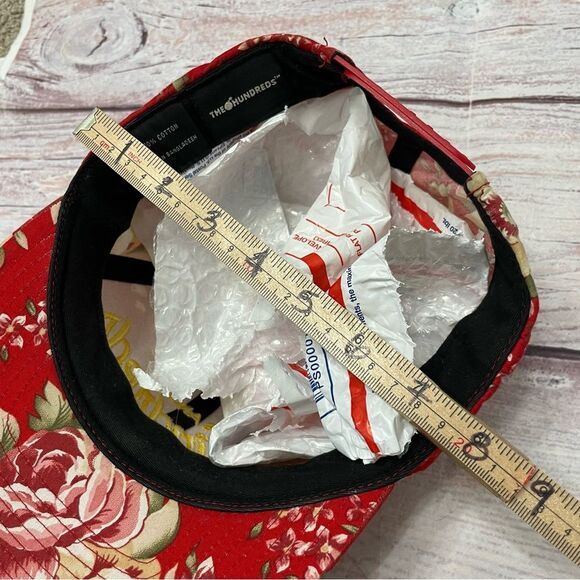 The Hundreds Team Snapback Cap - Red Floral Adjustable One Size - Picture 8 of 8